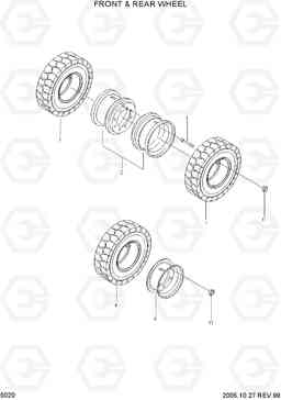 5020 FRONT & REAR WHEEL HDF50/70A, Hyundai