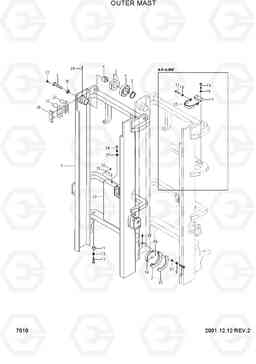 7010 OUTER MAST HDF50/70A, Hyundai