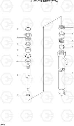 7050 LIFT CYLINDER(STD) HDF50/70A, Hyundai