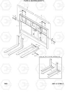 7060 FORK & BOARD(SHAFT) HDF50/70A, Hyundai