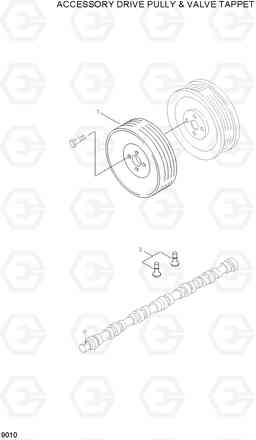 9010 ACCESSORY DRIVE PULLY & VALVE TAPPET HDF50/70A, Hyundai