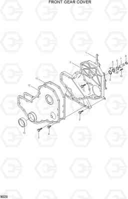 9020 FRONT GEAR COVER HDF50/70A, Hyundai