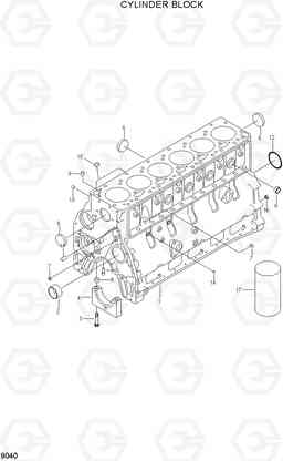 9040 CYLINDER BLOCK HDF50/70A, Hyundai