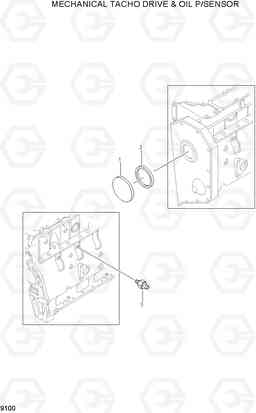 9100 MECHANICAL TACHO DRIVE & OIL P/SENSOR HDF50/70A, Hyundai