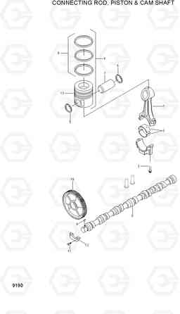 9190 CONNECTING ROD,PISTON & CAM SHAFT HDF50/70A, Hyundai