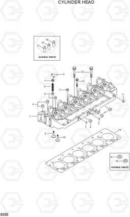 9200 CYLINDER HEAD HDF50/70A, Hyundai