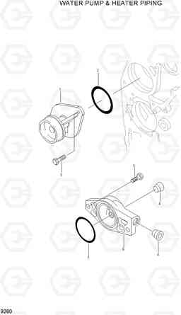 9260 WATER PUMP & HEATER PIPING HDF50/70A, Hyundai