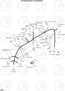 2040 DASHBOARD HARNESS HDF80III, Hyundai