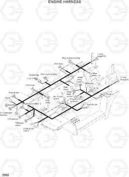 2050 ENGINE HARNESS HDF80III, Hyundai