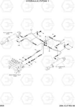 3020 HYDRAULIC PIPING 1 HDF80III, Hyundai