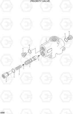 4090 PRIORITY VALVE HDF80III, Hyundai