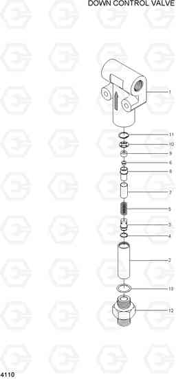 4110 DOWN CONTROL VALVE HDF80III, Hyundai