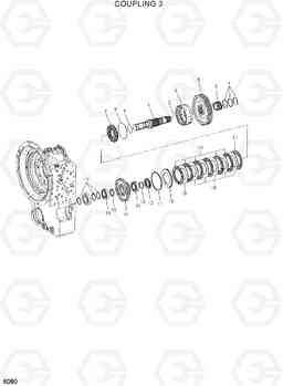 6080 COUPLING 3 HDF80III, Hyundai