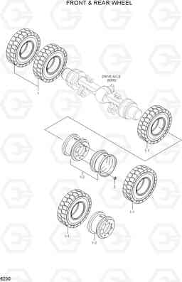 6230 FRONT & REAR WHEEL HDF80III, Hyundai