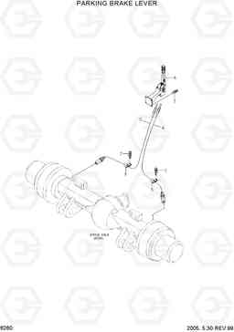 6260 PARKING BRAKE LEVER HDF80III, Hyundai