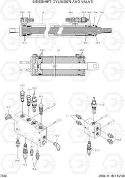 7042 SIDESHIFT CYLINDER AND VALVE HDF80III, Hyundai