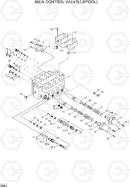 2041 MAIN CONTROL VALVE(3-SPOOL) HL17C, Hyundai