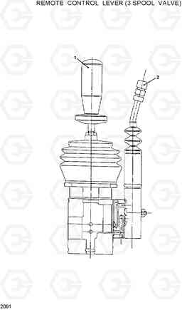 2091 RCV LEVER(3-SPOOL) HL17C, Hyundai