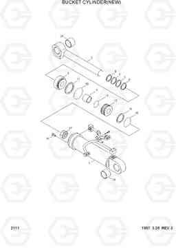 2111 BUCKET CYLINDER(#0296-) HL17C, Hyundai