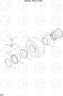 3021 WHEEL RIM & TIRE HL17C, Hyundai