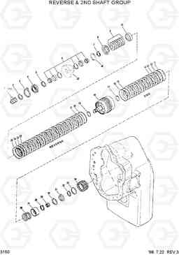 3150 REVERSE & 2ND SHAFT GROUP HL17C, Hyundai