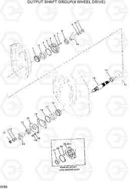 3190 OUTPUT SHAFT GROUP(4W/DRIVE) HL17C, Hyundai