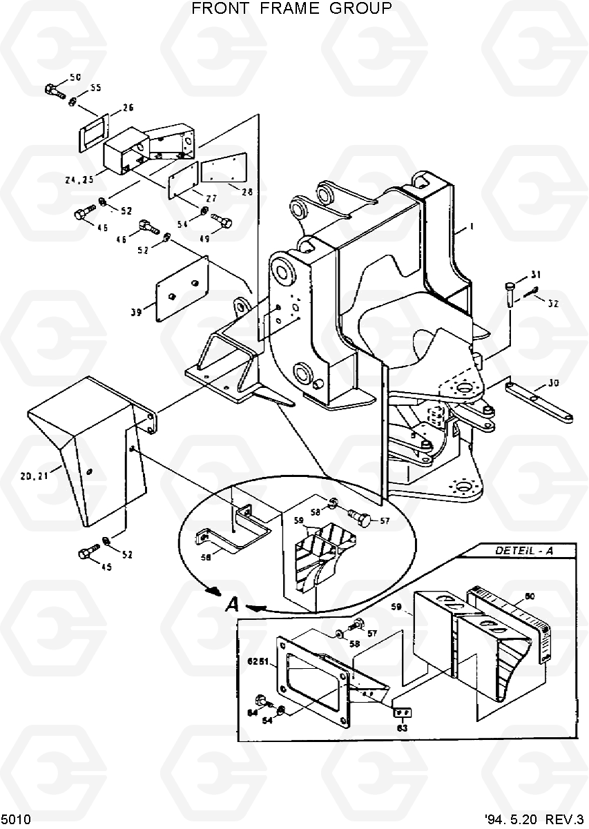 5010 FRONT FRAME GROUP HL17C, Hyundai