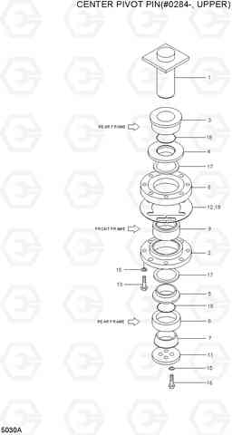 5030A CENTER PIVOT PIN(#0284-, UPPER) HL17C, Hyundai