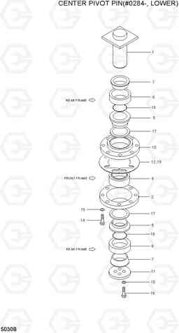 5030B CENTER PIVOT PIN(#0284-, LOWER) HL17C, Hyundai