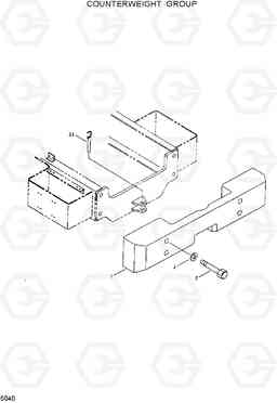 5040 COUNTERWEIGHT GROUP HL17C, Hyundai