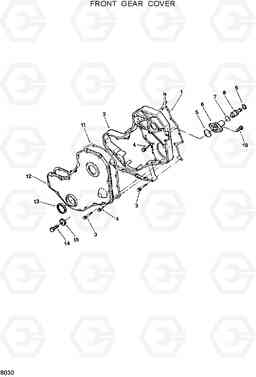 8030 FRONT GEAR COVER HL17C, Hyundai