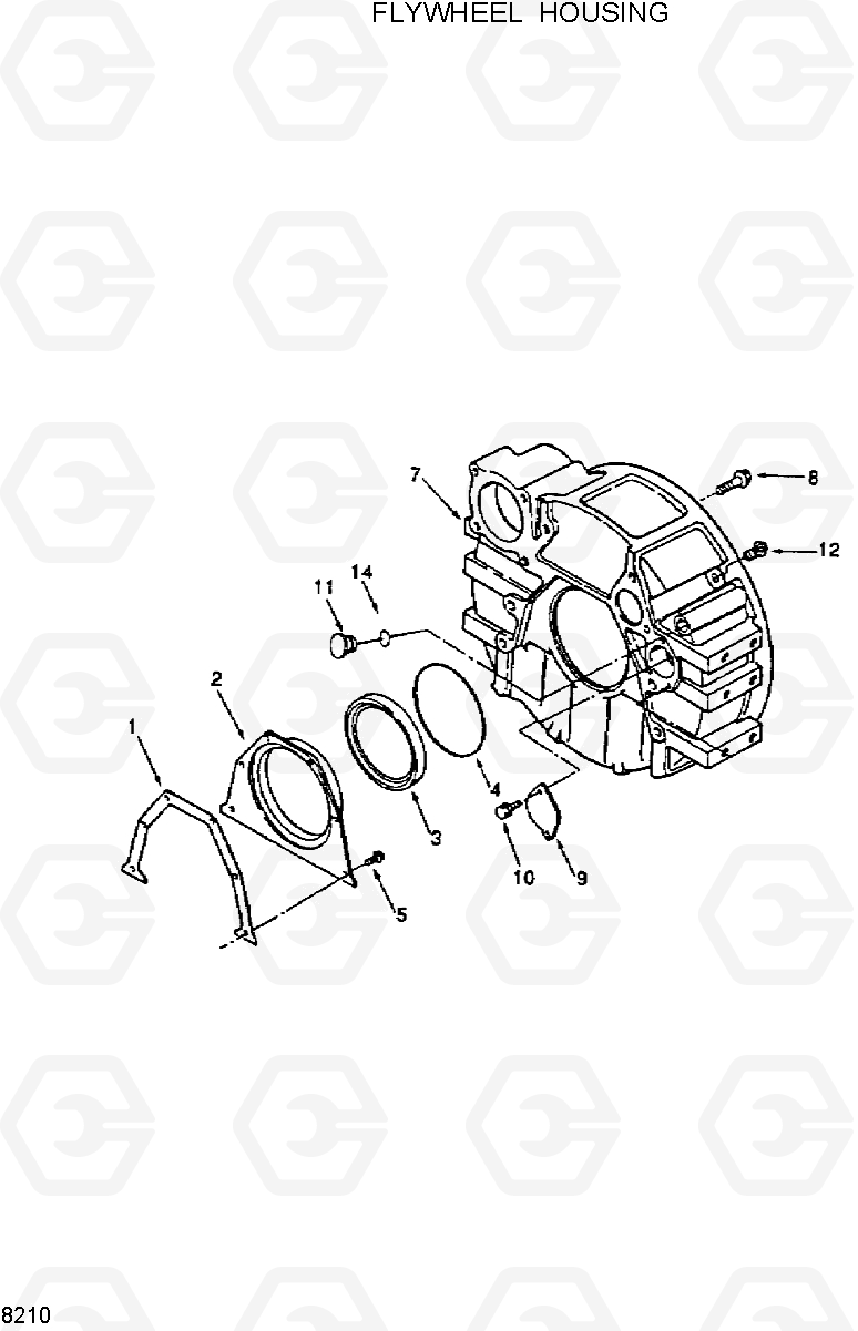 8210 FLYWHEEL HOUSING HL17C, Hyundai