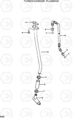 8490 TURBOCHAGER PLUMBING HL17C, Hyundai