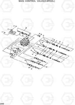 2040 MAIN CONTROL VALVE(2-SPOOL) HL25C, Hyundai