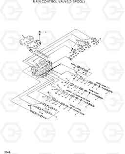 2041 MAIN CONTROL VALVE(3-SPOOL) HL25C, Hyundai