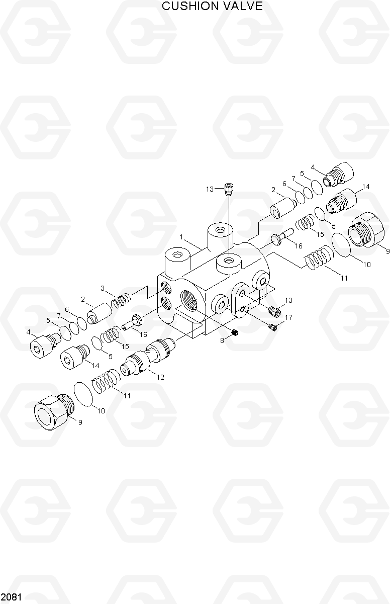2081 CUSHION VALVE HL25C, Hyundai