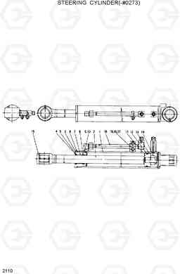 2110 STEERING CYLILNDER(-#0273) HL25C, Hyundai