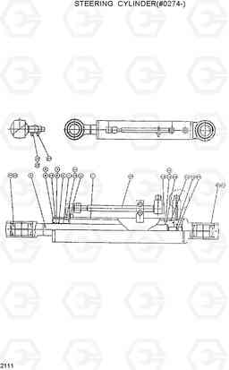 2111 STEERING CYLILNDER(#0274-) HL25C, Hyundai