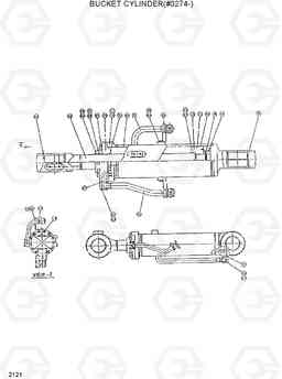 2121 BUCKET CYLINDER(#0274-) HL25C, Hyundai