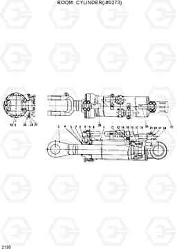 2130 BOOM CYLINDER(-#0273) HL25C, Hyundai