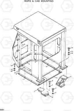 5051 ROPS & CAB MOUTING HL25C, Hyundai