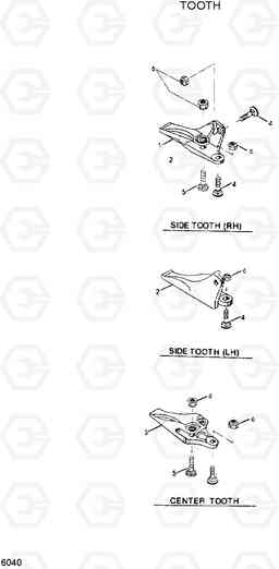 6040 TOOTH HL25C, Hyundai