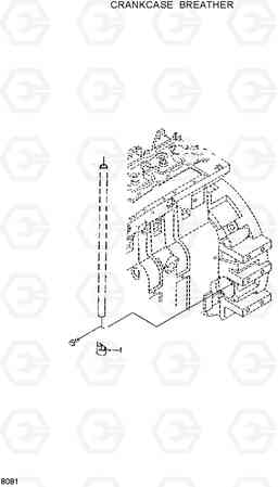 8081 CRANKCASE BREATHER HL25C, Hyundai