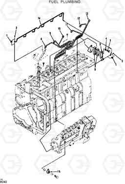 8240 FUEL PLUMBING HL25C, Hyundai