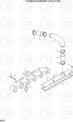 8420 TURBOCHARGER LOCATION HL25C, Hyundai