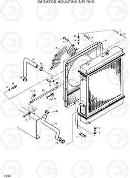 1030 RADIATOR MOUNTING & PIPING HL35C, Hyundai