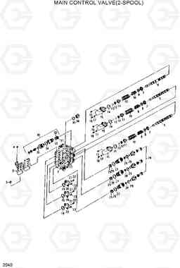 2040 MAIN CONTROL VALVE(2-SPOOL) HL35C, Hyundai