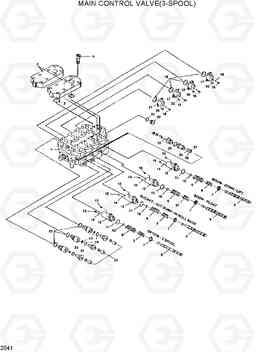 2041 MAIN CONTROL VALVE(3-SPOOL) HL35C, Hyundai