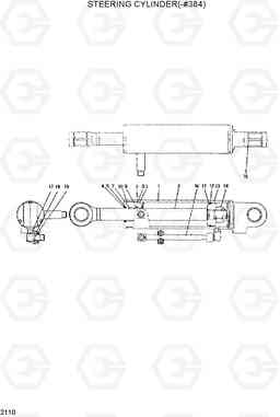 2110 STEERING CYLINDER(-#0384) HL35C, Hyundai