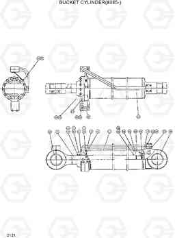 2121 BUCKET CYLINDER(#0385-) HL35C, Hyundai